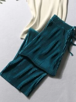 Women's Loungewear Pants Lounge Pants Pure Color Fashion Casual Comfort Home Daily Vacation Polyester Breathable Pant Elastic Waist Summer Spring Black Pink -Ladies Pajamas Store rgioqn1681275597600