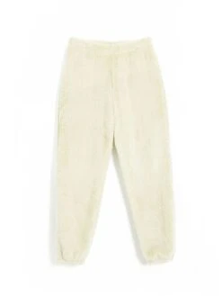 Women's Polar Fleece Pajama Pants Pure Color Simple Plush Casual Street Daily Date Warm Breathable Pant Elastic Waist Fall Winter Lotus Pink Pink -Ladies Pajamas Store riaxpm1696231997898