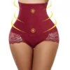 Corset Women's Control Panties Shapewears Office Running Gym Yoga Plus Size Maroon Almond Black Sport Breathable Seamed Lace Up Tummy Control Push Up Solid Color Lace Summer Spring -Ladies Pajamas Store rqiffz1616729519063