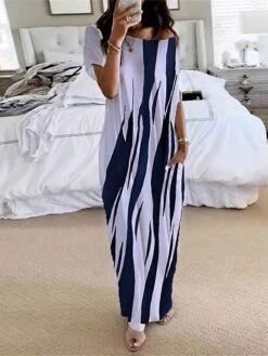 Women's Loungewear Nightshirt Dress Butterfly Flower Fashion Casual Comfort Home Daily Bed Polyester Breathable Crew Neck Short Sleeve Dress Pocket Summer Spring White Red -Ladies Pajamas Store ruuaqt1679970436108