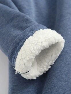 Women's Fleece Lounge Top Pure Color Warm Fashion Casual Home Street Daily Cotton Warm Crew Neck Long Sleeve Pullover Winter Denim Blue Melon Red -Ladies Pajamas Store ruyxyf1693986244092