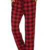 Women's Christmas Lounge Pants Grid / Plaid Simple Casual Comfort Home Daily Polyester Breathable Gift Pant Pocket Elastic Waist Fall Winter Black White -Ladies Pajamas Store rymmjx1695628312879