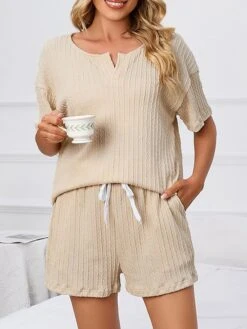 Women's Plus Size Loungewear Sets Pure Color Casual Comfort Soft Home Street Daily Polyester V Wire Short Sleeve T Shirt Tee Shorts Pocket Summer Spring Black Pink 29 Women's Plus Size Loungewear Sets Pure Color Casual Comfort Soft Home Street Daily Polyester V Wire Short Sleeve T Shirt Tee Shorts Pocket Summer Spring Black Pink -Ladies Pajamas Store scufpb1679463221731