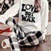 Women's Christmas Pajamas Top Letter Casual Comfort Soft Home Christmas Daily Polyester Breathable Gift Crew Neck Long Sleeve T Shirt Tee Fall Winter Black Red