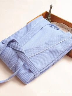 Women's Cotton Robe Pure Color Simple Casual Comfort Home Bed Wedding Party Breathable V Wire Long Sleeve Pocket Fall Winter White Pink -Ladies Pajamas Store spabcg1694072391530