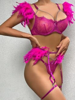 Women's Sexy Lingerie Pure Color Lovers Hot Comfort Home Bed Lace Breathable Square Neck Sleeveless Backless Feather Summer Spring Black White -Ladies Pajamas Store ssmrsl1695713031400