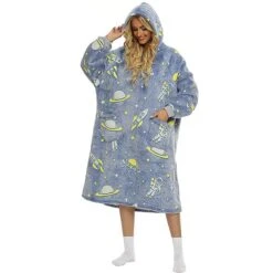 Women's Plush Hooded Robe Warm Loungewear Pajamas Nightgown Sleepwear Home Daily Bed Fall Winter -Ladies Pajamas Store swmwyw1637318247055