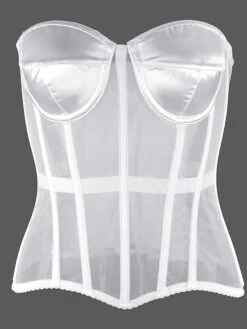 Corset Women's Corset Tops Wedding Party Party & Evening Plus Size White Overbust Corset Lace Up Tummy Control Push Up Pure Color All Seasons 16 Corset Women's Corset Tops Wedding Party Party & Evening Plus Size White Overbust Corset Lace Up Tummy Control Push Up Pure Color All Seasons -Ladies Pajamas Store thrgtu1643182386934