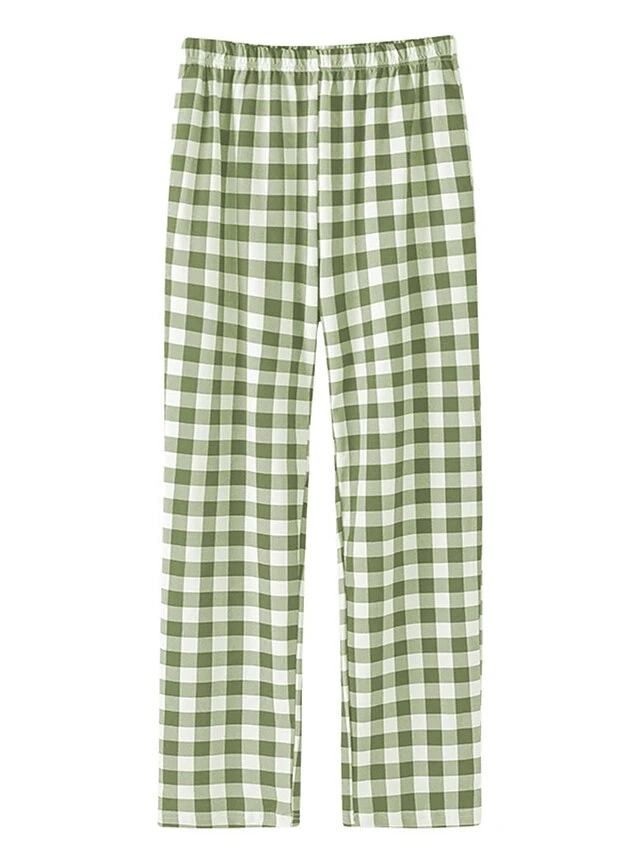 Women's Loungewear Pants Lounge Pants Grid / Plaid Simple Casual Soft Home Street Daily Cotton Breathable Long Pant Pant Elastic Waist Fall Winter Black Yellow 12 Women's Loungewear Pants Lounge Pants Grid / Plaid Simple Casual Soft Home Street Daily Cotton Breathable Long Pant Pant Elastic Waist Fall Winter Black Yellow - Image 10