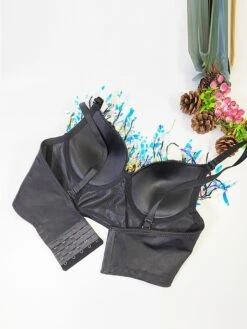 Women's Rhinestone Corset Bustier Feather Undergarments Home Daily Bed Polyester Breathable Straps Sleeveless Backless Summer Spring Black White -Ladies Pajamas Store toqdas1696315693020