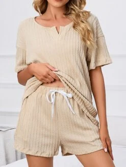 Women's Plus Size Loungewear Sets Pure Color Casual Comfort Soft Home Street Daily Polyester V Wire Short Sleeve T Shirt Tee Shorts Pocket Summer Spring Black Pink 26 Women's Plus Size Loungewear Sets Pure Color Casual Comfort Soft Home Street Daily Polyester V Wire Short Sleeve T Shirt Tee Shorts Pocket Summer Spring Black Pink -Ladies Pajamas Store tqybcx1679463220055