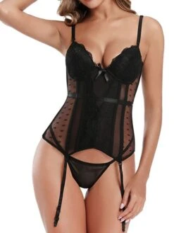 Corset Women's Corsets Halloween Party & Evening Valentine's Day Club Black Red Blue Cotton Comfortable Overbust Corset Hook & Eye Lace Backless Tummy Control Pure Color All Seasons