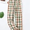 Women's Loungewear Pants Lounge Pants Grid / Plaid Fashion Casual Soft Home Street Daily Cotton Breathable Long Pant Elastic Waist Fall Winter White Powder Lotus Pink 1 Women's Loungewear Pants Lounge Pants Grid / Plaid Fashion Casual Soft Home Street Daily Cotton Breathable Long Pant Elastic Waist Fall Winter White Powder Lotus Pink -Ladies Pajamas Store ubcunk1692348338549