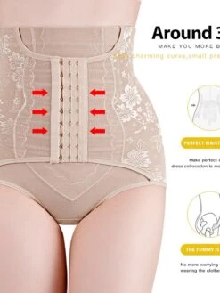 Women's Plus Size Shapewear Waist Trainer Body Shaper Flower Sport Casual Daily Going Out Polyester Breathable Summer Spring Black Khaki