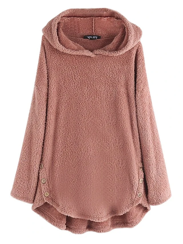 Women's Loungewear Top Cat Fashion Plush Halloween Street Date Fleece Breathable Hoodie Long Sleeve Button Pocket Fall Winter Lotus Pink Black 11 Women's Loungewear Top Cat Fashion Plush Halloween Street Date Fleece Breathable Hoodie Long Sleeve Button Pocket Fall Winter Lotus Pink Black - Image 9