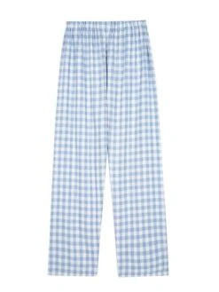 Women's Loungewear Pants Grid / Plaid Fashion Casual Soft Home Daily Bed Nylon Breathable Long Pant Pant Pocket Summer Fall Black Light Green -Ladies Pajamas Store ujsgxg1689657125893