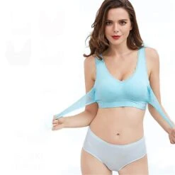 Women's Oversized Lace Sports Bras Cross Front Side Buckle Wire Free Bra Yoga Workout Activewear -Ladies Pajamas Store ukxidp1649319861203