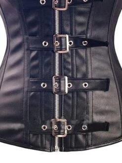 Corset Women's Corsets Halloween Party & Evening Black Sexy Overbust Corset Zipper Lace Up Zipper Tummy Control Push Up Pure Color Fall Winter -Ladies Pajamas Store uuueep1660040516758