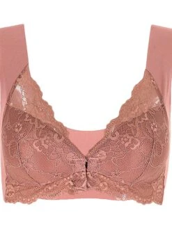 Women's Lace Bras Fixed Straps Sheer Bras Full Coverage V Neck Breathable Lace Pure Color Front Closure Date Casual Daily Nylon Sexy 1PC Black Gray / Bras & Bralettes / 1 PC -Ladies Pajamas Store uymwqv1640080873516