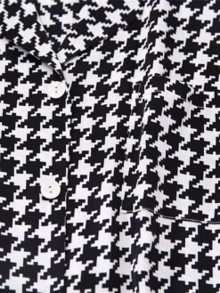 Women's Pajamas Sets Grid / Plaid Fashion Casual Soft Home Daily Bed Satin Breathable Lapel Long Sleeve Shirt Pant Button Pocket Fall Winter Black -Ladies Pajamas Store uytqcq1692172220808