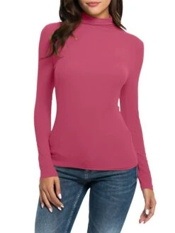 Women's Top Thermal Shirt Pure Color Simple Casual Comfort Home Street Bed Polyester Warm Breathable Stand Collar Long Sleeve Fall Winter Black White