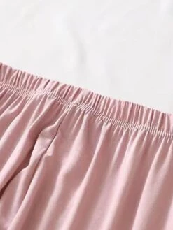 Women's Light Blue Pajamas Sets With Chest Pads Pure Color Simple Casual Comfort Home Daily Bed Modal Breathable Crew Neck Long Sleeve Chest Pads Fall Winter Lotus Pink Pink -Ladies Pajamas Store vbaqbd1697699927628