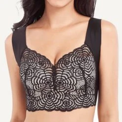 Women's Wireless Bras Full Coverage Pure Color Pull-On Closure Spandex Sexy 1PC Green Black / Bras & Bralettes / Plus Size -Ladies Pajamas Store vbdnav1620367976790