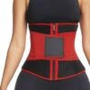 Corset Women's Waist Trainer Shapewears Office Valentine's Day Running Gym Black Red Spandex Sport Breathable Underbust Corset Zipper Hook And Loop Tummy Control Push Up Basic Solid Color Spring -Ladies Pajamas Store vdggck1634890653803
