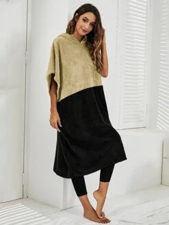 Women's Robes Gown Pure Color Comfort Home Polyester Comfort Short Sleeve Pullover Pocket Hoodie Summer Red Blue -Ladies Pajamas Store vdlfax1690446018376