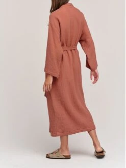 Women's Pajamas Bathrobe Robes Gown Pure Color Simple Casual Comfort Home Daily Bed Cotton Breathable V Wire Long Sleeve Pocket Summer Fall Orange Brown 20 Women's Pajamas Bathrobe Robes Gown Pure Color Simple Casual Comfort Home Daily Bed Cotton Breathable V Wire Long Sleeve Pocket Summer Fall Orange Brown -Ladies Pajamas Store vetriv1693206725599