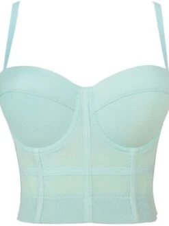 Corset Women's Corset Tops Comfortable Overbust Corset Backless Tummy Control Push Up Pure Color Hook & Eye Polyester Wedding Party Party & Evening Walking All Seasons Green White Black -Ladies Pajamas Store vfuakm1640852342842