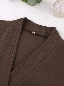 Women's Pajamas Bathrobe Robes Gown Pure Color Simple Casual Comfort Home Daily Bed Cotton Breathable V Wire Long Sleeve Pocket Summer Fall Orange Brown 35 Women's Pajamas Bathrobe Robes Gown Pure Color Simple Casual Comfort Home Daily Bed Cotton Breathable V Wire Long Sleeve Pocket Summer Fall Orange Brown -Ladies Pajamas Store vhzrlw1693206750684