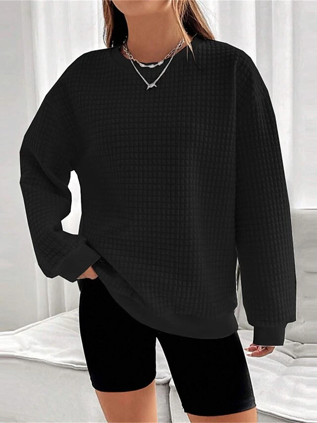 Women's Loungewear Top Pure Color Casual Comfort Soft Home Street Daily Polyester Breathable Crew Neck Long Sleeve Fall Winter Claret Black 11 Women's Loungewear Top Pure Color Casual Comfort Soft Home Street Daily Polyester Breathable Crew Neck Long Sleeve Fall Winter Claret Black - Image 9