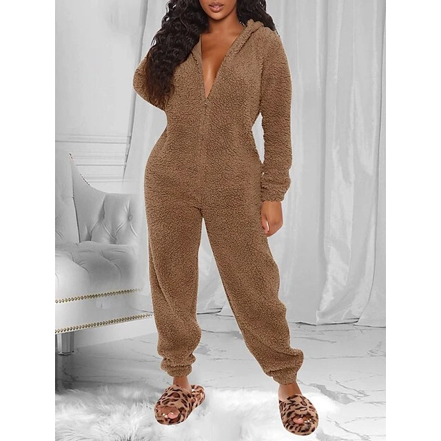 Women's Pajamas Jumpsuit Star Warm Fashion Casual Home Daily Bed Polyester Breathable Hoodie Long Sleeve Pocket Fall Winter Black White 16 Women's Pajamas Jumpsuit Star Warm Fashion Casual Home Daily Bed Polyester Breathable Hoodie Long Sleeve Pocket Fall Winter Black White - Image 14