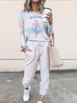 Women's Light Pink Loungewear Sets Sweatsuits Tracksuits Sweatshirt Pullover Simple Casual Comfort Home Daily Cotton Spandex Jersey Crew Neck Long Sleeve Pullover Spring Fall Light Pink White 12 Women's Light Pink Loungewear Sets Sweatsuits Tracksuits Sweatshirt Pullover Simple Casual Comfort Home Daily Cotton Spandex Jersey Crew Neck Long Sleeve Pullover Spring Fall Light Pink White -Ladies Pajamas Store vxzjau1697162148135