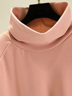 Women's Loungewear Thermal Shirt Pure Color Simple Casual Comfort Home Daily Bed Polyester Warm High Neck Long Sleeve Fall Winter Black Yellow -Ladies Pajamas Store vzkgez1697183566509