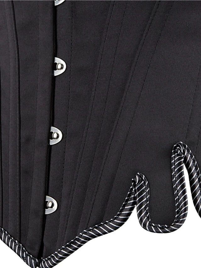 Corset Women's Corset Tops Party & Evening Club Black Blue Sexy Overbust Corset Hook & Eye Lace Up Retro Tummy Control Push Up Flower Fall Winter 11 Corset Women's Corset Tops Party & Evening Club Black Blue Sexy Overbust Corset Hook & Eye Lace Up Retro Tummy Control Push Up Flower Fall Winter - Image 9