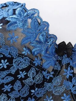 Women's Lace Bras Underwire Bras Fixed Straps Adjustable Full Coverage V Neck Breathable Push Up Pure Color Flower / Floral Hook & Eye Date Casual Daily Nylon Sexy 1PC White Blue / Bras & Bralettes -Ladies Pajamas Store wioyfi1640852426125