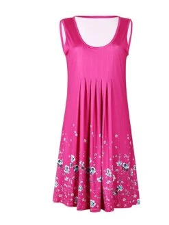 Women's Plus Size Loungewear Nightgown Nightshirt Dress Flower Simple Casual Comfort Home Daily Going Out Polyester Breathable Sleeveless Summer Spring Black Blue -Ladies Pajamas Store wiphdi1678256948845