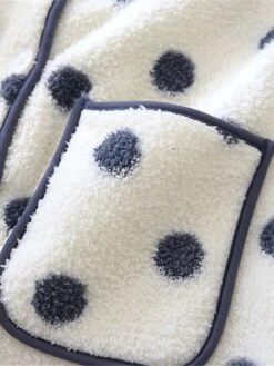 Women's Loungewear Sets Dot Fashion Comfort Soft Home Daily Bed Flannel Warm Breathable Crew Neck Long Sleeve Shirt Pant Button Pocket Fall Winter Black White -Ladies Pajamas Store wlnnzn1692927376778