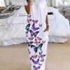 Women's Loungewear Nightshirt Dress Butterfly Flower Fashion Casual Comfort Home Daily Bed Polyester Breathable Crew Neck Short Sleeve Dress Pocket Summer Spring White Red 1 Women's Loungewear Nightshirt Dress Butterfly Flower Fashion Casual Comfort Home Daily Bed Polyester Breathable Crew Neck Short Sleeve Dress Pocket Summer Spring White Red -Ladies Pajamas Store wmrphj1679970437942