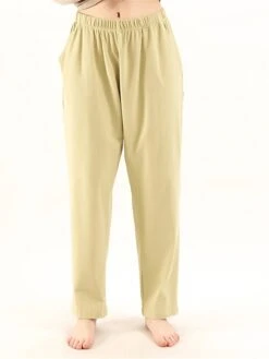 Women's Plus Size Cotton Lounge Pants Pure Color Fashion Casual Comfort Home Street Daily Cotton Warm Gift Pant Pocket Elastic Waist Fall Winter Elegant Black Ivory White -Ladies Pajamas Store wwjuly1693986209773