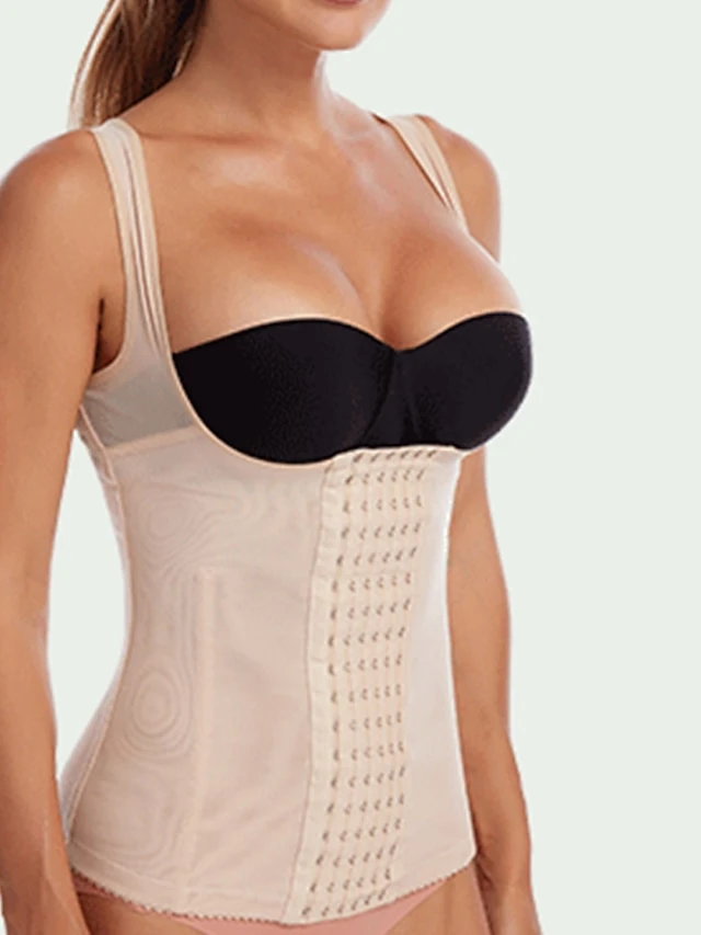 Corset Women's Waist Trainer Corsets Shapewears Office Running Gym Yoga Black Beige Sport Breathable Comfortable Hook & Eye Tummy Control Push Up Front Close Pure Color Summer Spring 6 Corset Women's Waist Trainer Corsets Shapewears Office Running Gym Yoga Black Beige Sport Breathable Comfortable Hook & Eye Tummy Control Push Up Front Close Pure Color Summer Spring - Image 4