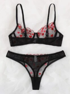 Women's Sexy Lingerie Sexy Bodies Sets Lingerie Set 1 Set Pure Color Romantic Fashion Home Valentine's Day Polyester Sleeveless Embroidery Buckle Summer Black / Super Sexy -Ladies Pajamas Store xdznhj1638532402282