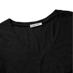 Women's Plus Size Loungewear Top Nighty Pure Color Basic Simple Comfort Home Daily Cotton V Wire Long Sleeve Pocket Spring Fall White Black -Ladies Pajamas Store xlxahr1663062494116