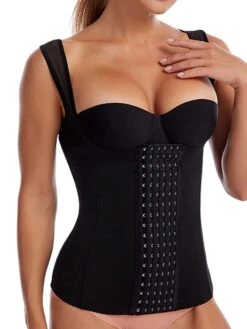 Corset Women's Waist Trainer Corsets Shapewears Office Running Gym Yoga Black Beige Sport Breathable Comfortable Hook & Eye Tummy Control Push Up Front Close Pure Color Summer Spring