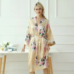 Women's Robes Gown Bathrobes Pure Color Simple Comfort Home Party Wedding Party Spandex Gift Long Sleeve Belt Included Spring Summer Navy Blue 29 Women's Robes Gown Bathrobes Pure Color Simple Comfort Home Party Wedding Party Spandex Gift Long Sleeve Belt Included Spring Summer Navy Blue -Ladies Pajamas Store xwzdfa1586848880309