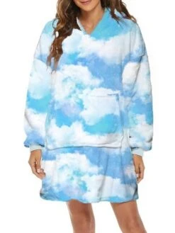 Women's Wearable Hoodie Blanket Pajama Loungewear Hoodie Blanket Pajama Loungewear Leopard Starry Sky Warm Plush Casual Home Daily Bed Flannel Warm Long Sleeve Pocket Fall Winter Black White 12 Women's Wearable Hoodie Blanket Pajama Loungewear Hoodie Blanket Pajama Loungewear Leopard Starry Sky Warm Plush Casual Home Daily Bed Flannel Warm Long Sleeve Pocket Fall Winter Black White -Ladies Pajamas Store xxcstx1695023695437