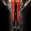 Women's Stockings 1 Pair Solid Colored Fashion Sexy Xmas Wedding Party Christmas Summer Spring Black Red -Ladies Pajamas Store xxplqt1642407352396