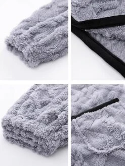 Women's Pajamas Sets Pure Color Warm Comfort Soft Home Daily Bed Flannel Warm Breathable Crew Neck Long Sleeve Cardigan Pant Button Pocket Fall Winter JY5128 JY5136 -Ladies Pajamas Store ybuskt1693206695502